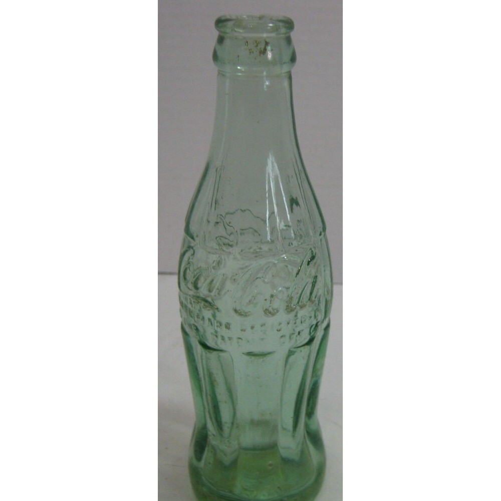 Vintage Coca-Cola Bottle FT WAYNE IN Old Embossed Green Glass 6 oz